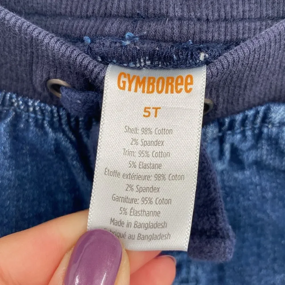 Gymboree Jeans Straight Leg Elastic Waist Faux Tie girls 5T